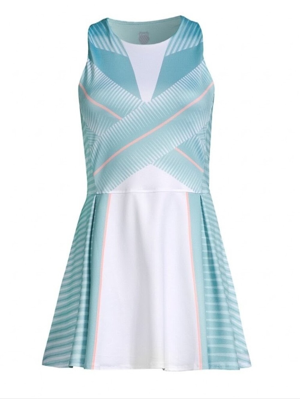 K-SWISS Stamina Dress With Shorts. Sleeveless Mint & White Dress Tennis Dress